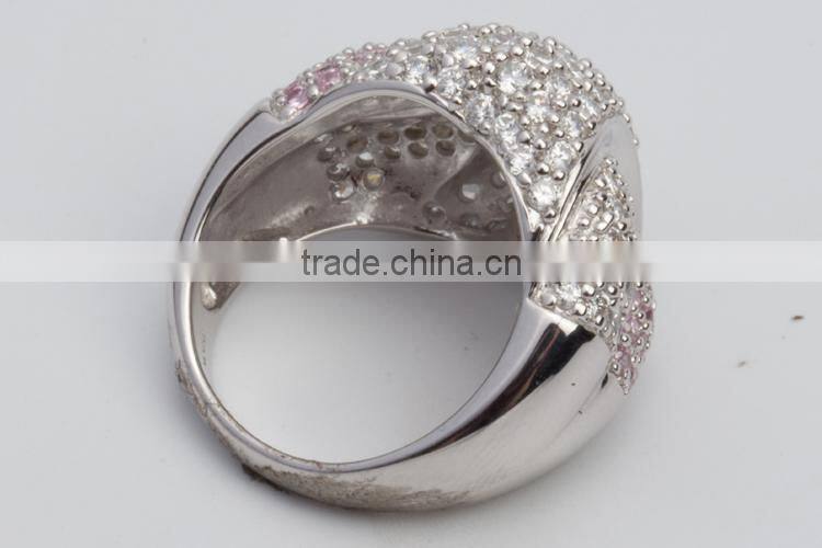 New Fashion Simple couple ring sterling silver jewelry engagement ring in 916 gold