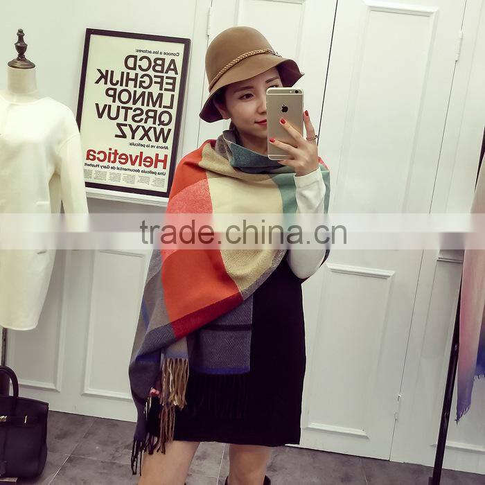 New Style Soft Warm Striped Fashion Winter Ladies Cashmere Pashmina