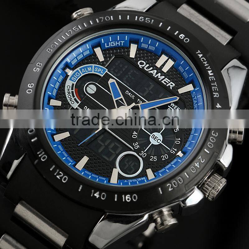 New Black & Blue Silicon Material Men Watches For Sport