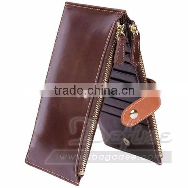 Hot Selling Women's Leather Zipper Wallet Card Case Purse