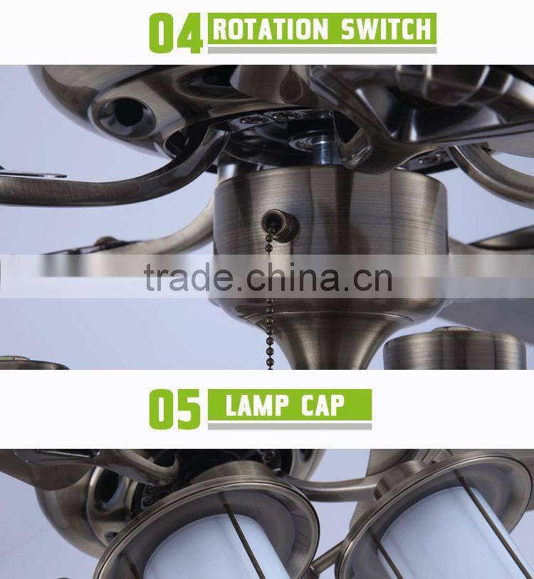 Easy Buy Contemporary Vintage 5 Blades 4 Light Ceiling Fan