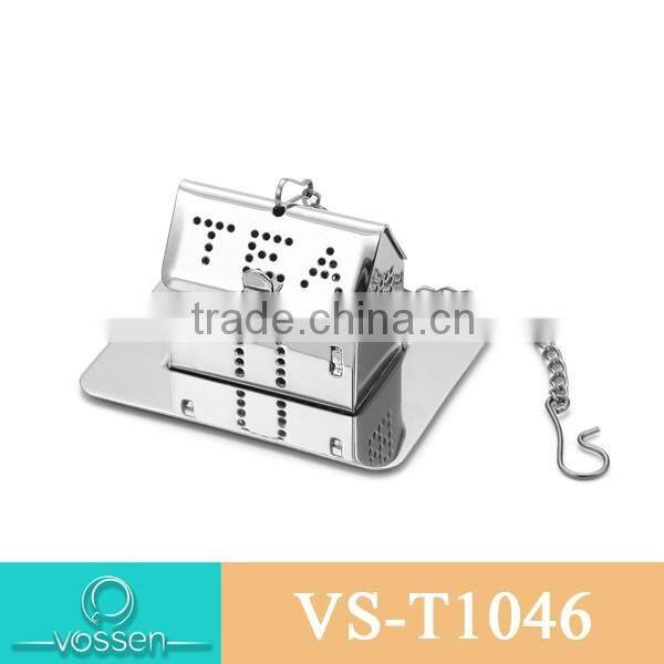 Gold plating tea pot shaped C tea infuser