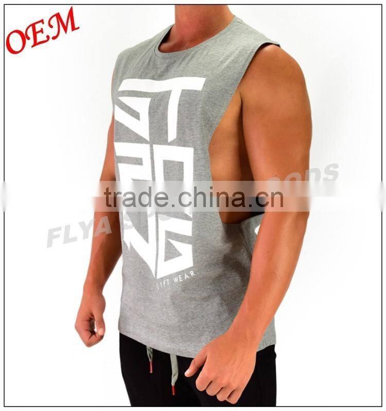 2016 Newest style men sleeveless t shirts running wear men fitness tank tops