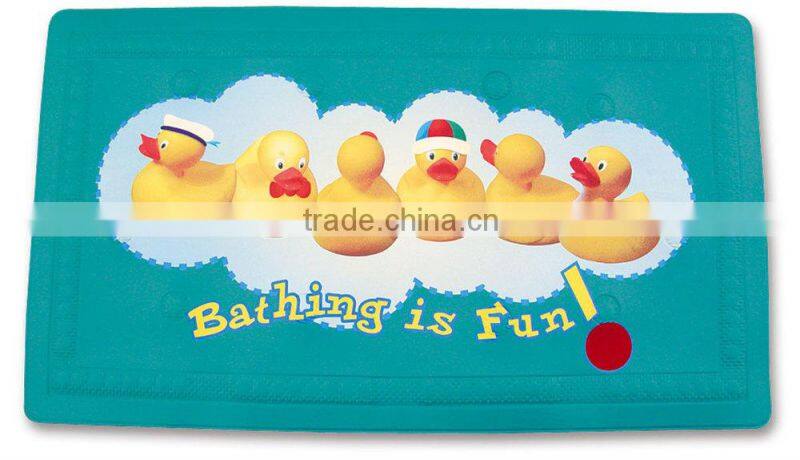 PM1810 Non-Phthalate PVC Sponge Color Changing Bath Mat with Anti-slip Suncton Cups