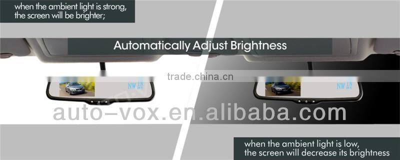 4 inch roof car lcd monitor with 2 temperatures sensors and compass