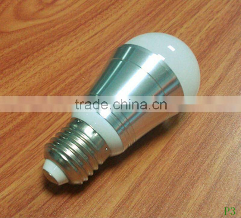 E27 3W frosted glass cover Aluminum LED Bulb Light Shell