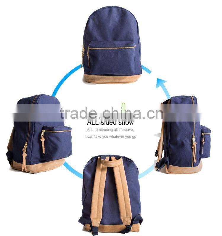 high quality cheap canvas backpack/wholesale backpack/canvas school backpack