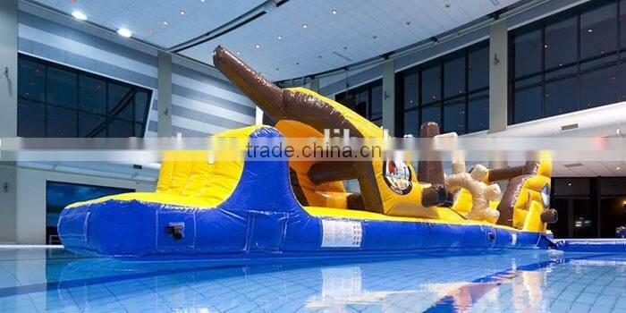 Hot sale sdult outdoor obstacle course equipment pirate ship inflatable water obstacle course for sale
