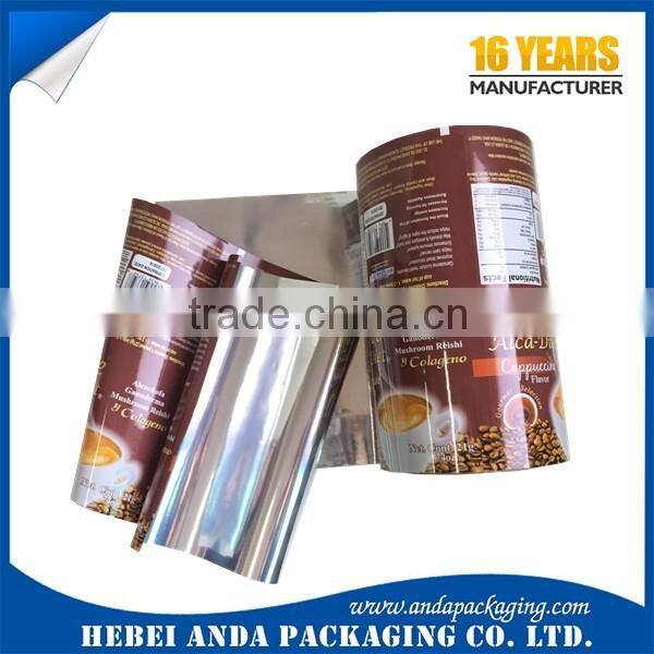 custom Gravure printing Coffee Sachet Packaging Film/plastic milk tea wrapper/ instant coffee plastic packaging