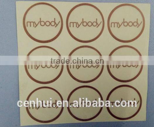 custom round-style gold sticker