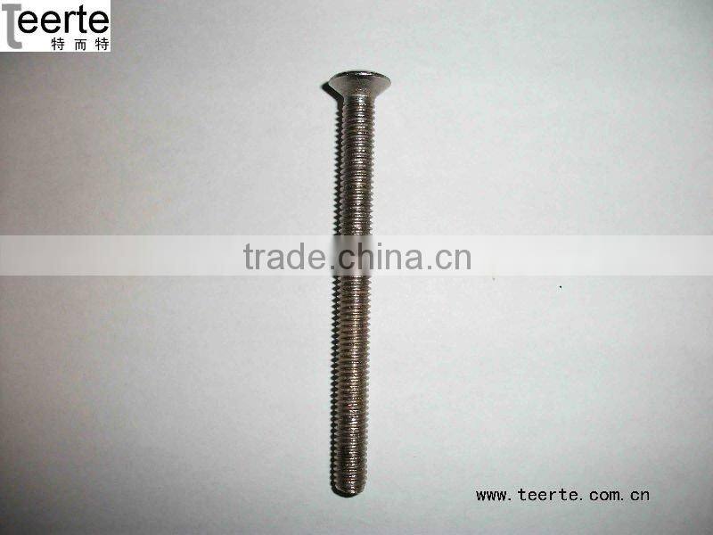 DIN964 slotted oval head ss machine screw