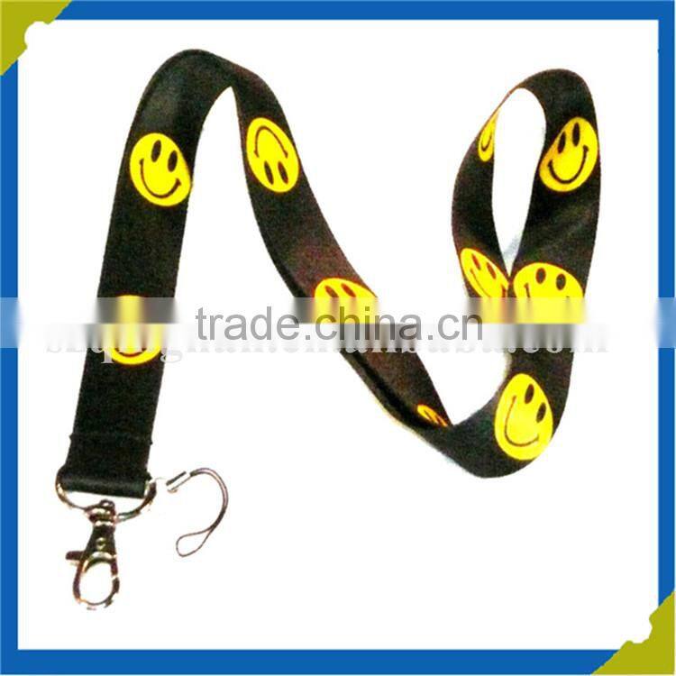 Custom logo smooth nylon detachable blank buckle lanyards