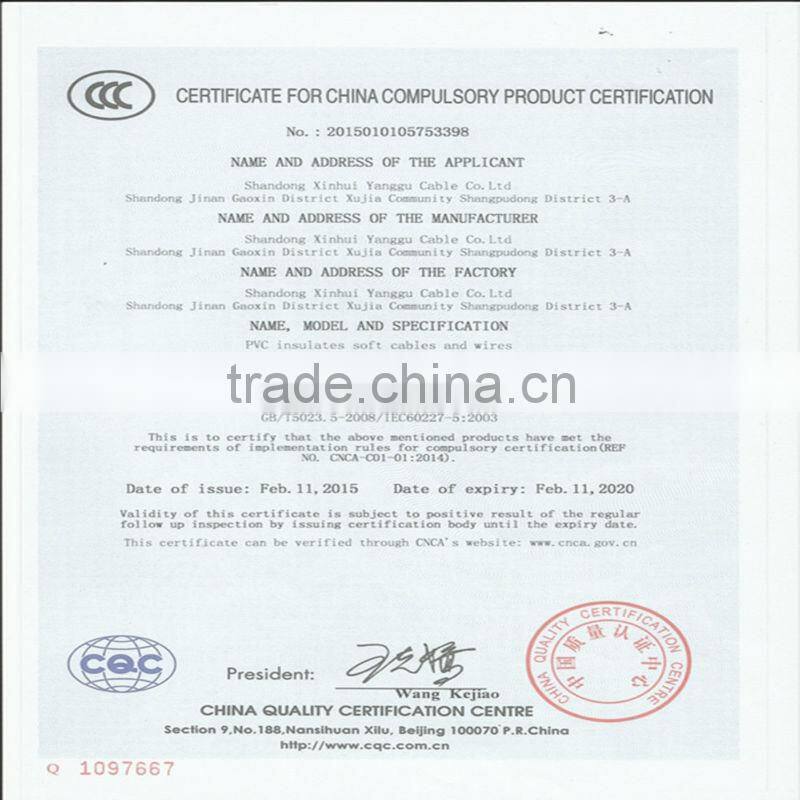 ccc ce certificate copper or aluminum conductor high voltage power cable for middle east market