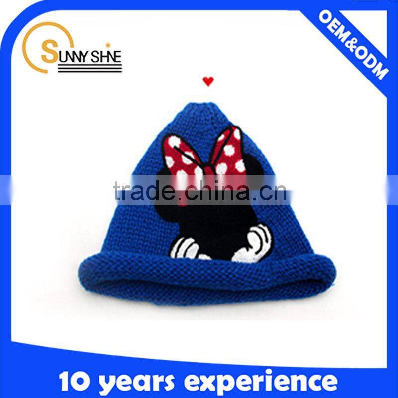 Winter knitted wool hat knitted kids wool hats baby hats wholesale