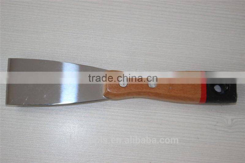Long wooden handle putty knife / construction tools