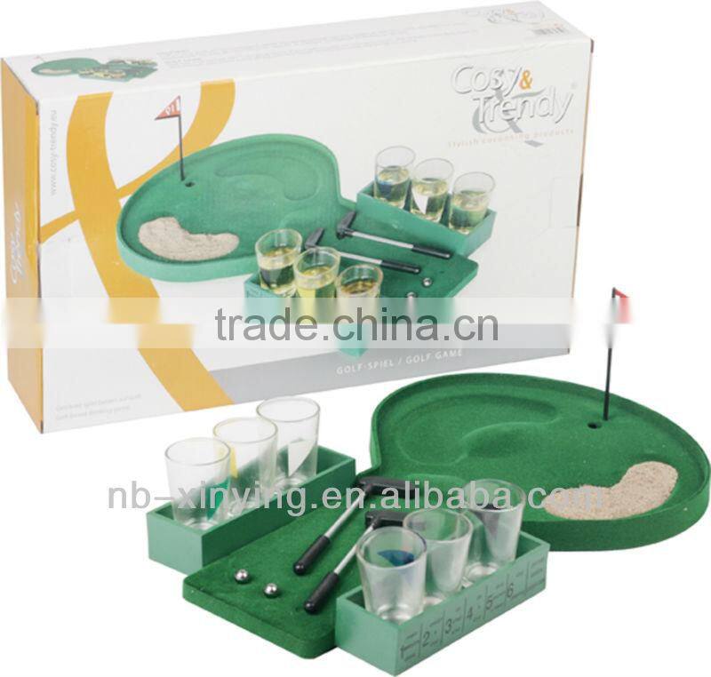 Desktop Golf Drinking Game with shot glass