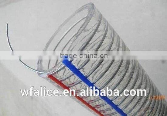 Corrugated PVC spiral steel wire reinforced hose