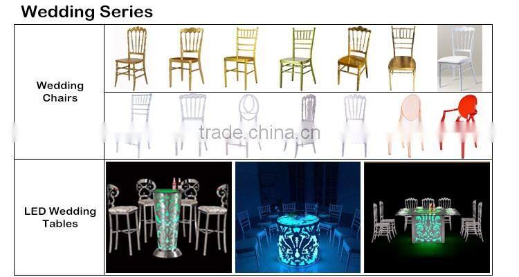 golden half circle banquet dining table,led stainless steel base half circle table