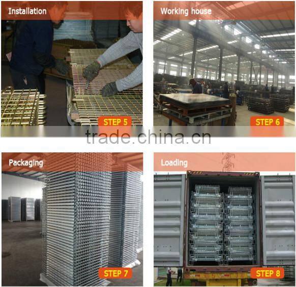 High Quality Foldable Wire Mesh Containers With Wheels