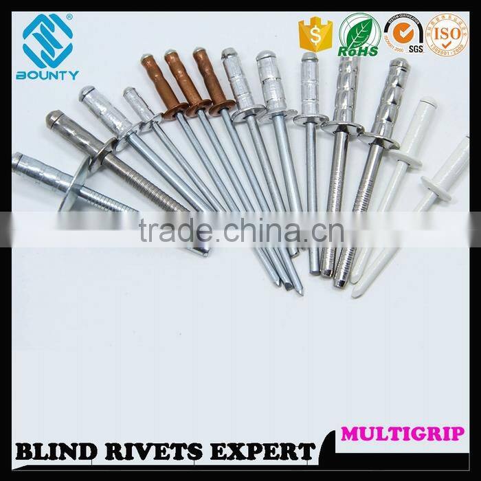 HIGH QUALITY FACTORY OPEN HEAD ALUMINUM STEEL LARGE FLANGE HEAD MULTIGRIP POP BLIND RIVETS