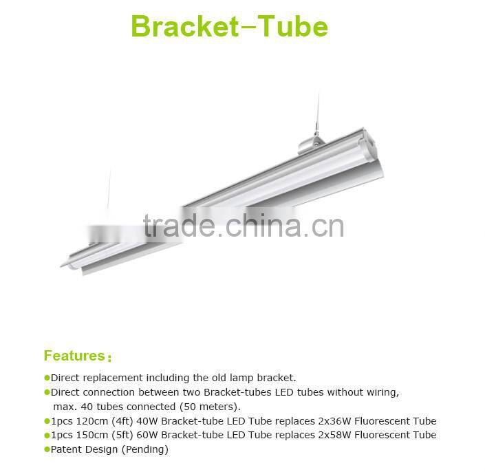 High CRI High Luminous Flux 120cm Tube 40W LED Industrial Lamp
