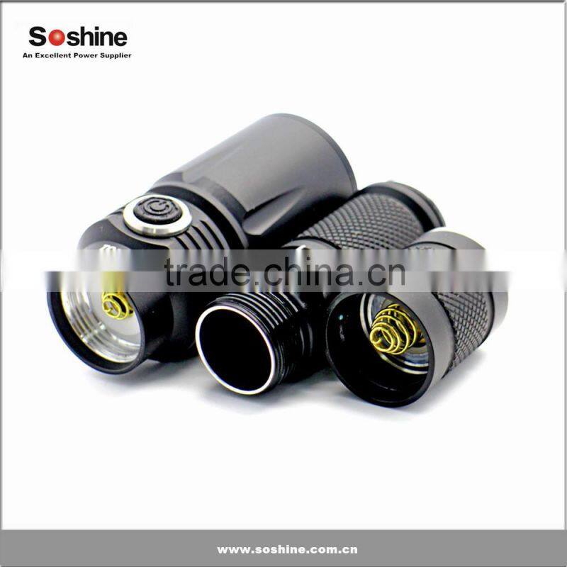 Soshine TC5CS LED 960lm 4-Mode White Control Tactical Flashlight - Black (1 x 18650)
