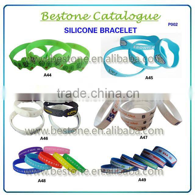 2015 the newest Silicone Bracelet silicone titanium pain relief sports bracelet