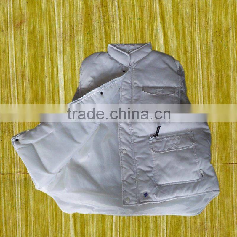 Women White Color Down Padding Winter Vest