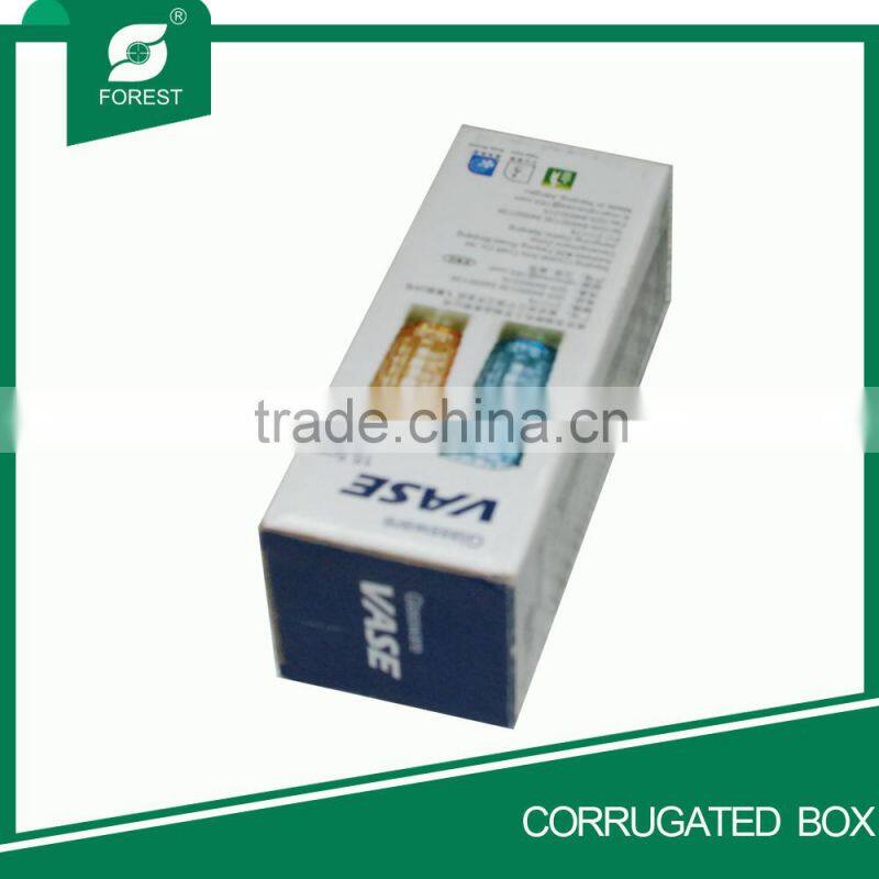 CORRUGATED BOX AND WINE BOTTLE PACKAGING WITH LOCK