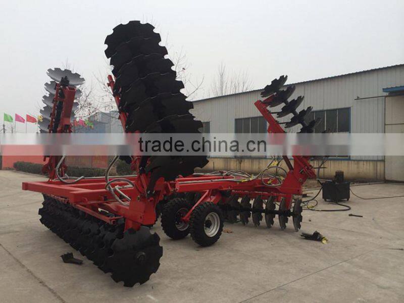 wing-folded heavy-duty hydraulic disc harrow cultivator