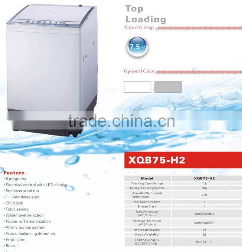 2015 new 6KG tub cleaning top loading washing machine