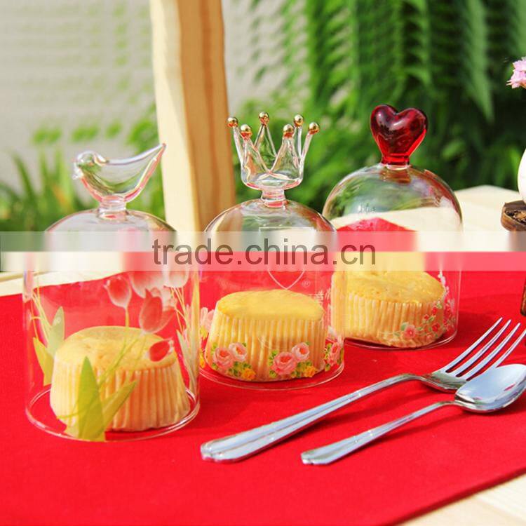 2014 new arrival glass dome food cover