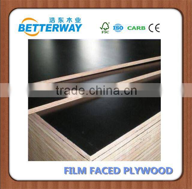 Betterway 18mm black/brown/phenolic film faced plywood/shuttering plywood/panel/formwork concrete laminated Marine plywood