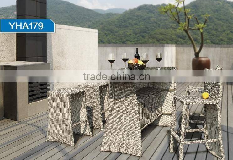 outdoor rattan bar set new design
