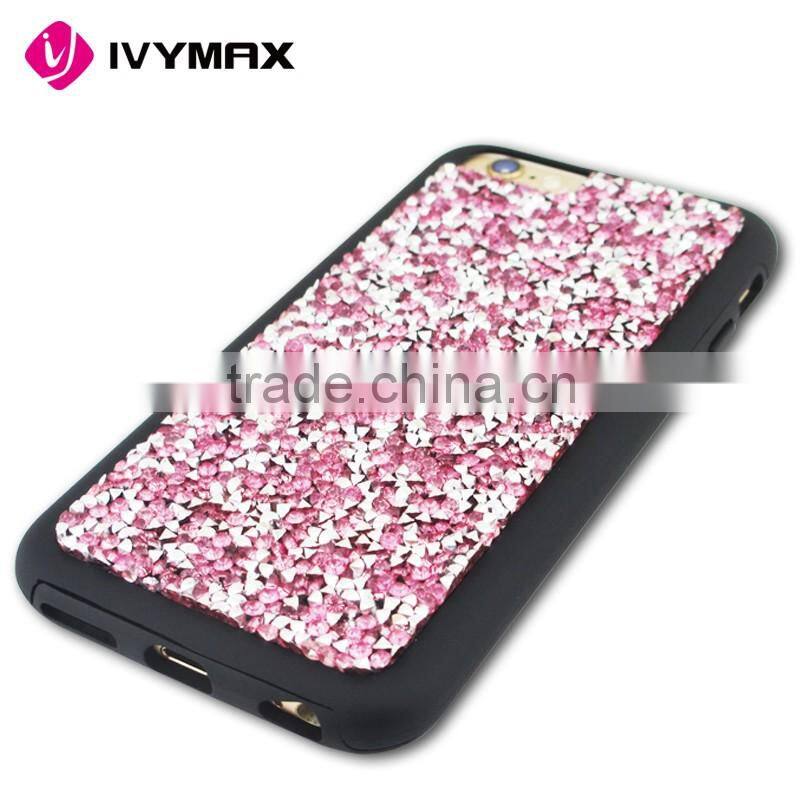 Wholesale luxury new elegant crystal diamond studded pc cell phone case for apple iphone 6s compatible brand