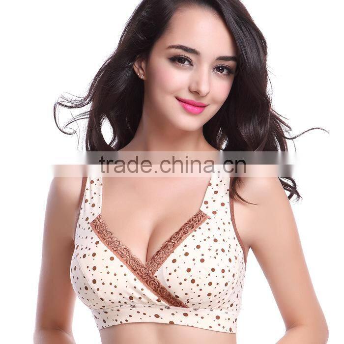 Women's 9 Color Cotton Maternity Bra Wireless Underwear Cotton Fabric