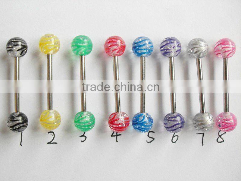 UV Acrlylic Tongue Ring Body Piercing