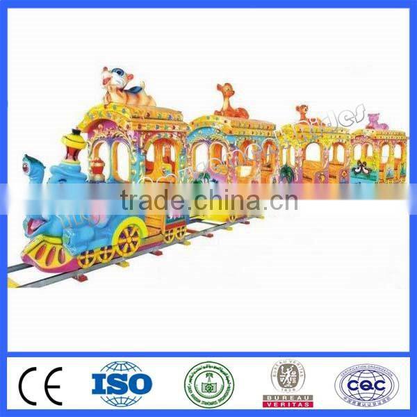 Theme park ride elephant track train