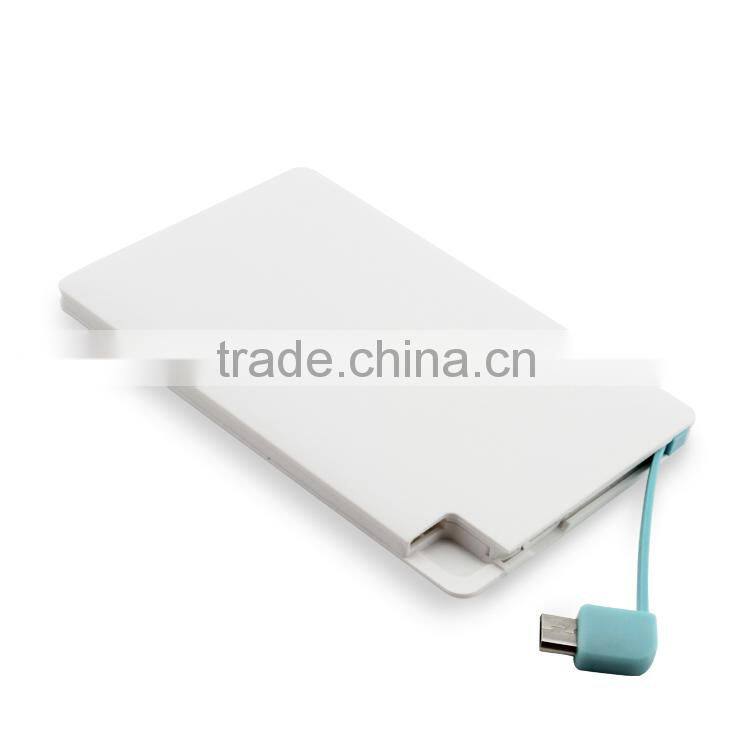 Credit card power bank slim power bank 1800mah