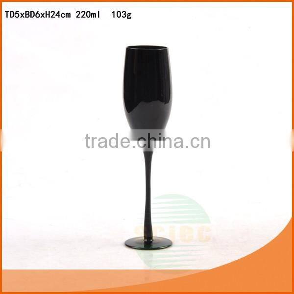 wholesale banquet glass goblet wine black glass goblet