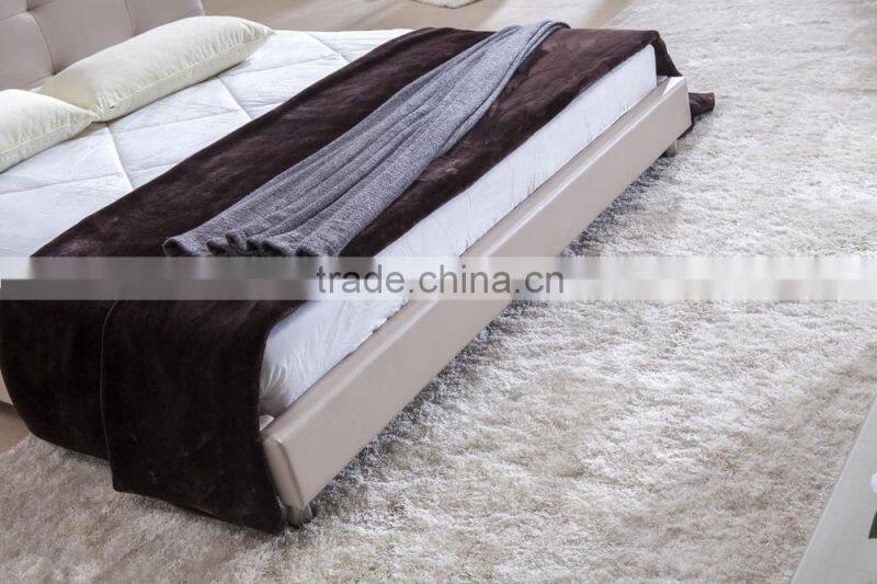 2014 Hot Selling Modern Leather Bed Tufted Headboard Design DH829