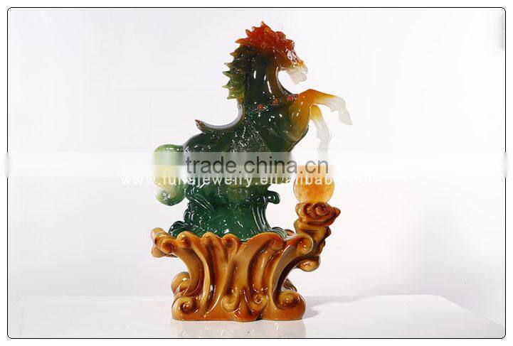 Resin Jade Chinese luckly horse ,Fengshui Horse ,Money horse
