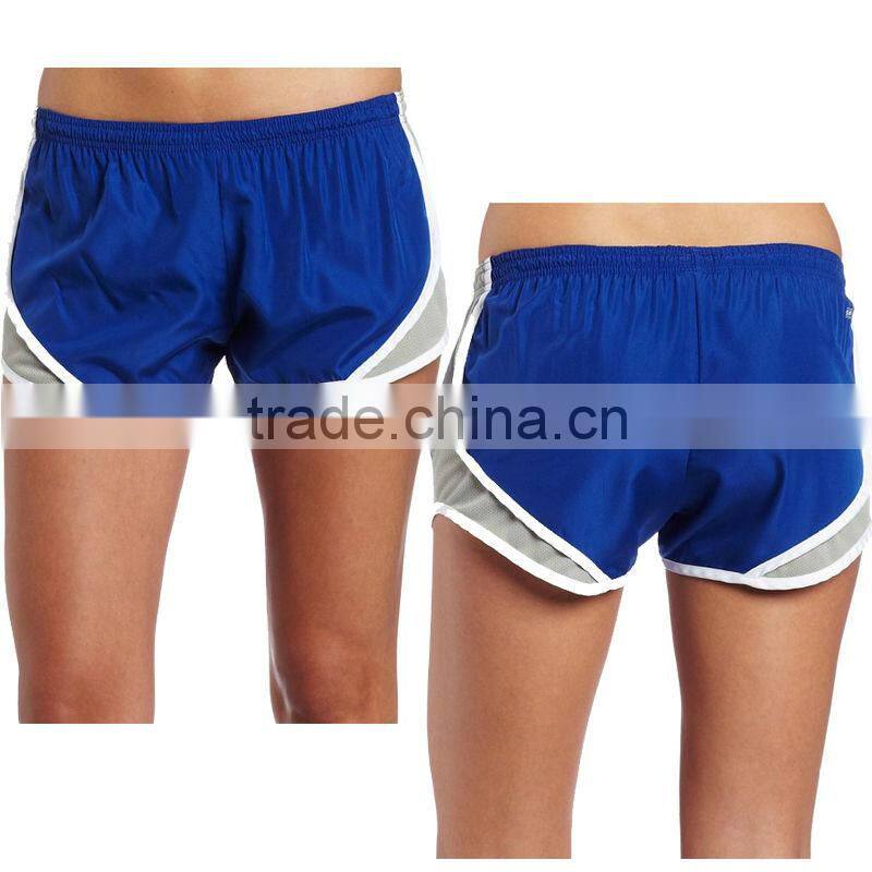 100% polyester gym short, running short for women