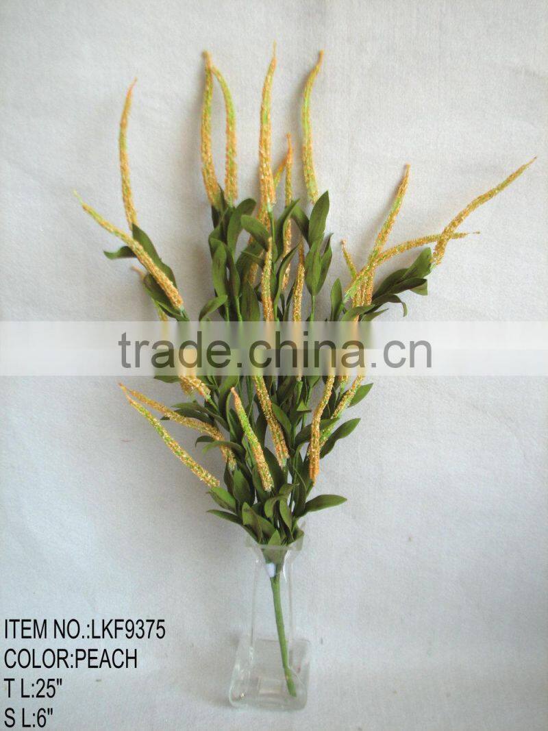 wholesale cheap new design decorative artificial grass flower bush 25" for house decoration