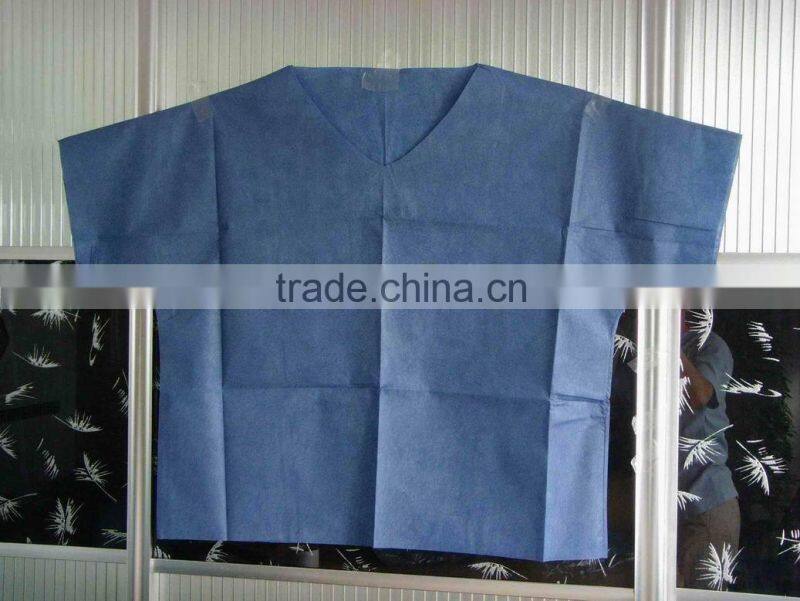 disposable visitor coat front four button