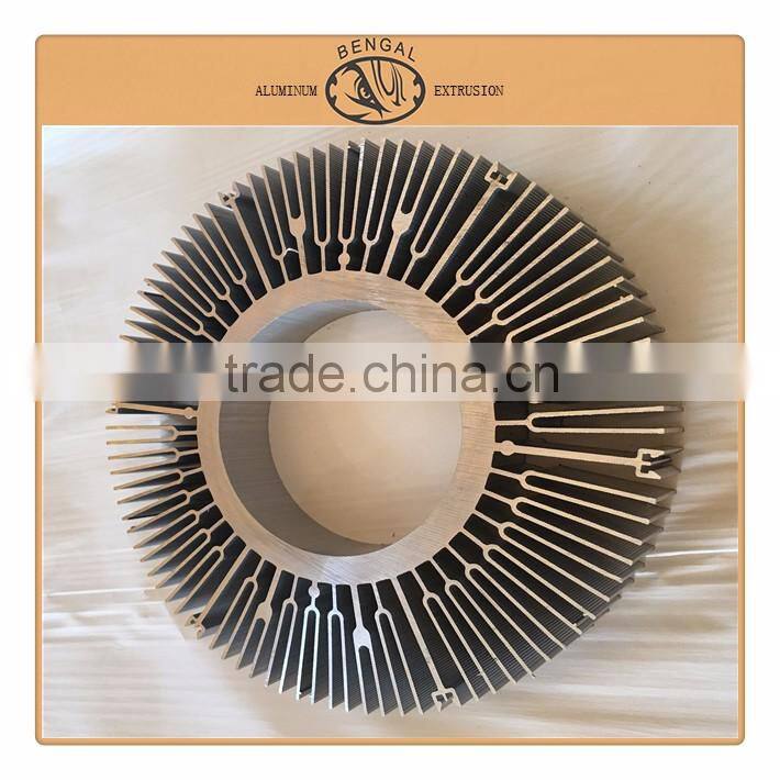 Round Hollow Aluminum Profile, Aluminum Heat Sink Extrusions