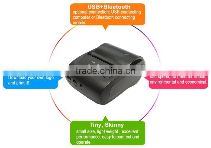 Support Thai Printing Mobile Receipt Printer Wireless Bluetooth Printer Pos System IMP006