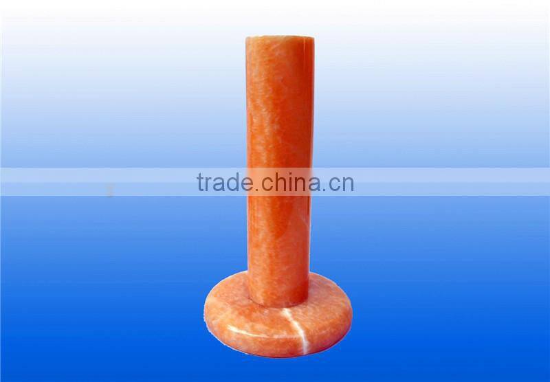Finest made natural yellow jade stone lampstand