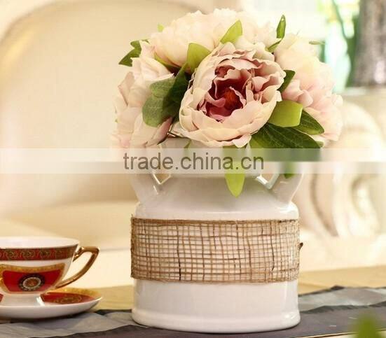High Quality silk flower Artificial Peony Flowers Fake Leaf Wedding Home Party Decoration Bouquet