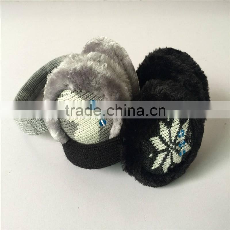 2016 Wireless Bluetooth Earmuffs Music Headset Stereo Headphone Winter Warm Knitted Earmuff